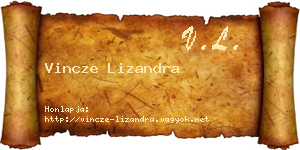 Vincze Lizandra névjegykártya