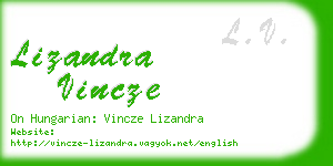 lizandra vincze business card